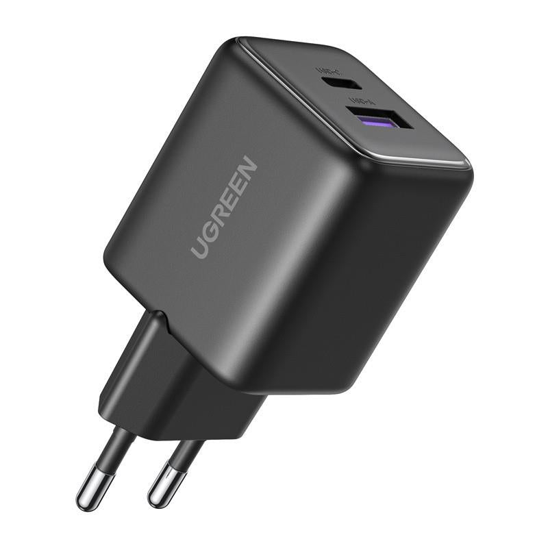 Ładowarka sieciowa Ugreen X516 USB + USB-C, GaN, 30W - czarna