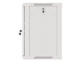 Szafa instalacyjna Rack wisząca 19" 12U 600x450 szara drzwi metalowe Lanberg (flat pack)