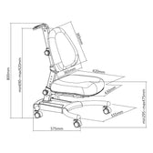 Krzesło ergonomiczne dla dzieci Ergo Office ER-484, regulowany zagłówek, regulowana wysokość, max 75kg