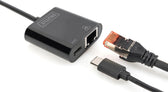Karta sieciowa DIGITUS przewodowa USB 3.0 Typ C do RJ45 Gigabit Ethernet oraz 1xUSB Typ C z PD 2.0
