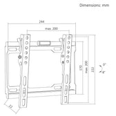 Uchwyt do telewizora Maclean MC-186 13-43" 45kg czarny max vesa 200x200