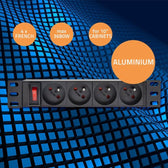 Listwa zasilająca Qoltec PDU do RACK 10" | 1U | 16A | 4xFRENCH | 1.8m