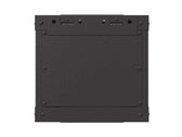 Szafa instacyjna Rack Lanberg Wisząca 10" 4U 300x300 Drzwi Przeszkolone (flat pack) Czarna