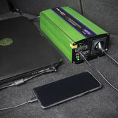 Przetwornica napięcia Qoltec Monolith | ładowanie baterii | UPS | 300W | 600W | 12V na 230V | Czysty Sinus