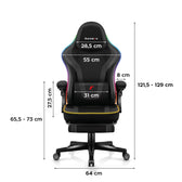 Fotel gamingowy Huzaro Force 4.6 RGB Black Mesh
