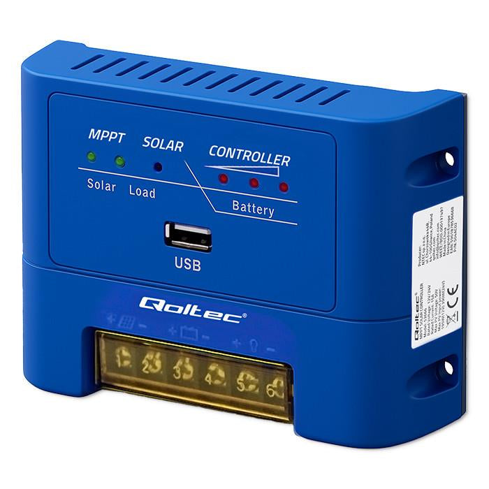 Regulator ładowania MPPT Qoltec 15A | 12V/24V | LiFePO4