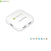 Hub USB Techly IUSB3-HUB4-WH 4 porty 3.0 Super Speed, biały