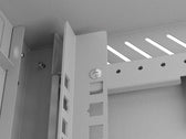 Szafa instalacyjna Rack Lanberg Wisząca 10" 9U 300x300 Drzwi Przeszklone (flat pack) Szara