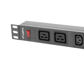 Listwa zasilająca Lanberg do RACK 1U 16A PDU 19" 2x C19, 8x IEC C13 2m czarna C20
