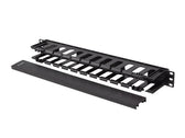 Organizer kabli Lanberg AK-1703-B 19" 1U plastikowy z zaślepką typ A czarny