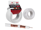 Kabel koncentryczny Maclean MCTV-470 satelitarny, antenowy RG6 25M 1.02CU+4.8FPE+CU/P+32*0.12CU+6.8PVC