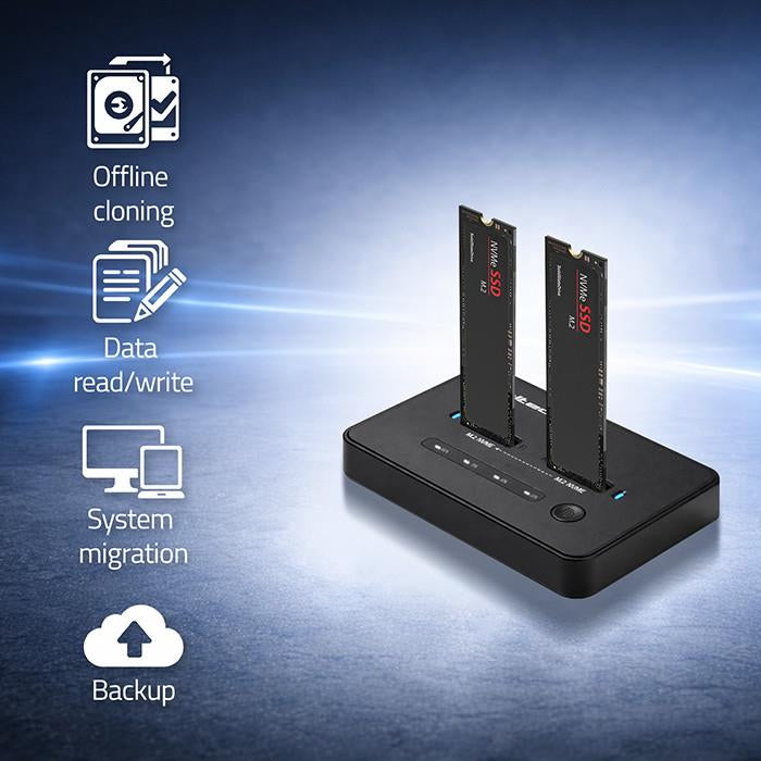 Stacja dokująca Qoltec dysków SSD M.2 NVMe | PCIe