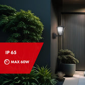 Kinkiet 1xE27 Maclean MCE519 B, max. obciążenie 60W, IP65, kolor czarny