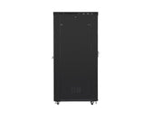 Szafa instalacyjna Rack stojąca 19" 42U 800x1200 czarna drzwi szklane LCD Lanberg (flat pack)