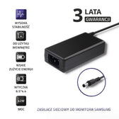 Zasilacz sieciowy Qoltec do monitora Samsung 42W | 14V | 3A | 6.5*4.4+pin | +kabel zasilający