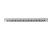 Patch panel Lanberg 24 Port 1U 19" Gniazdo Typ F Beczka Szary