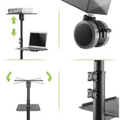 Stolik prezentacyjny Techly do projektora/notebooka, mobilny czarny