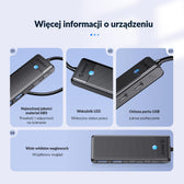 Hub USB-C Orico PAPW2AC-C3-015-BK-EP 2x USB-A, 2x USB-C, PD 100W