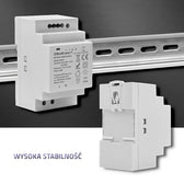 Zasilacz na szynę DIN Qoltec | 54W | 12V | 4.5A | Szary