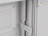 Szafa instalacyjna Lanberg rack wisząca 19" 4U+3U 540x200 niskoprofilowa szara (złożona)