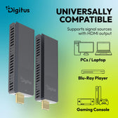 Przedłużacz/Extender DIGITUS DS-55359 HDMI bezprzewodowy do 100/150m, 4K@60Hz (Zestaw)