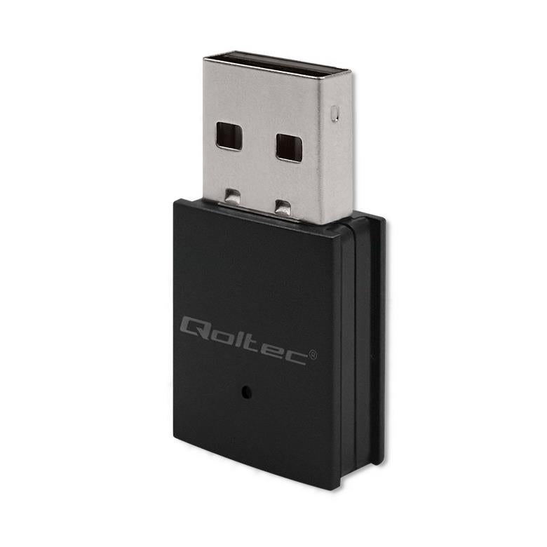 Karta sieciowa Mini Wi-Fi Qoltec Bezprzewodowy BT 4.0 | Standard N