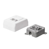 Gniazdo kompletne natynkowe 1xRJ45 8p8c FTP Cat5e Dual Block, skręcane Netrack