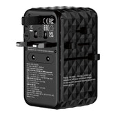 Adapter podróżny Verbatim UTA-10 GaN III globalny 2xUSB-C PD 3.1 QC 4+ 140W, 1xUSB-C PD 3.0 18W, 1xUSB-A QC 3.0 18W