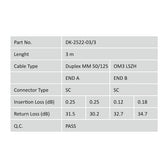 Kabel krosowy (patchcord) DIGITUS światłowodowy SC/SC, dplx, MM 50/125, OM3, LSOH, 3m, turkusowy