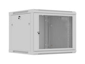 Szafa instalacyjna Rack Lanberg wisząca 19" 9U 600x600 szara drzwi perforowane (flat pack)