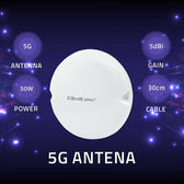 Antena 5G LTE Qoltec sufitowa | 5dBi | 50W | Wewnętrzna