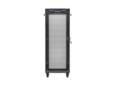 Szafa instalacyjna Rack Lanberg stojąca 19" 32U 600x800 czarna drzwi perforowane LCD (flat pack)