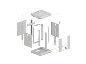 Szafa instalacyjna Rack Lanberg Wisząca 10" 9U 300x300 Drzwi Przeszklone (flat pack) Szara
