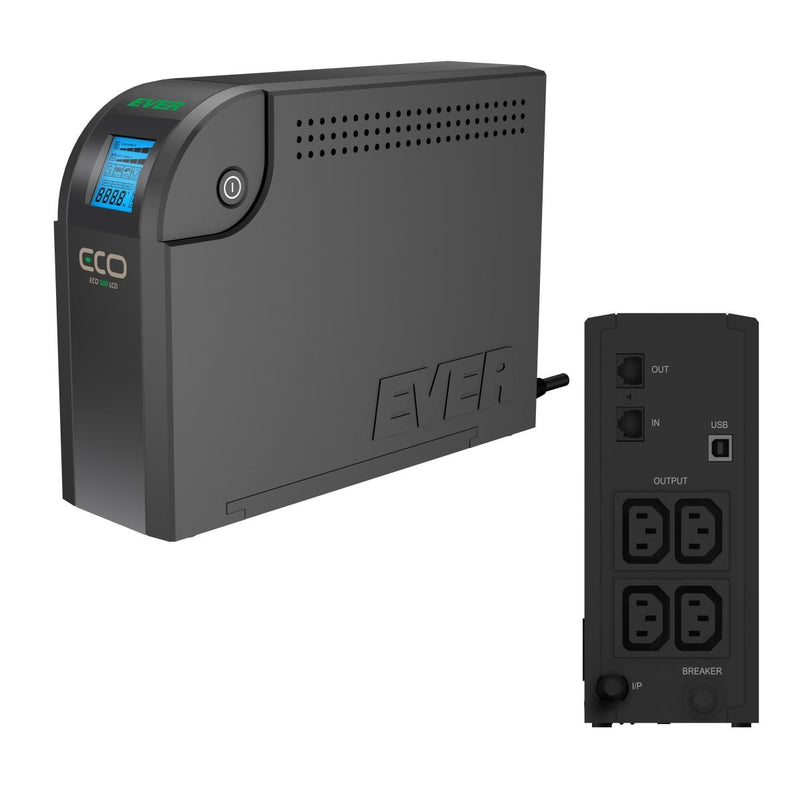 Zasilacz awaryjny UPS Ever  ECO LCD 500VA 4xIEC USB LCD Bl
