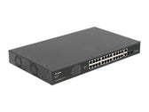 Switch niezarządzalny Lanberg 24x 100Mb PoE+/2x Combo Rack 19" Gigabit Ethernet 360W