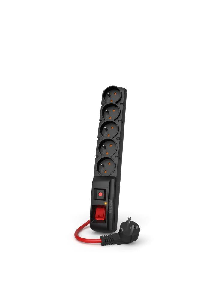 Listwa przeciwprzepięciowa Acar F5 POWER 1,5m czarna