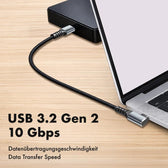 Kabel USB 3.2 Gen2 LogiLink CU0272 USB-C - USB-C, M/M, 10 Gb/s, 100 W, 4K, kątowy, czarny, 2m