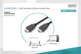 Kabel DIGITUS połączeniowy HDMI 2.0 Premium High Speed Ethernet 4K60Hz UHD HDMI A/HDMI A M/M czarny 2m