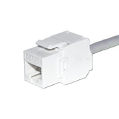 Moduł keystone Jack RJ45 kat. 5e UTP, beznarzędziowy Netrack, biały