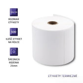 Etykiety termiczne Qoltec 100x150mm | 500szt