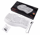 Klawiatura przewodowa Perixx PERIBOARD-512 Classic Ergonomic biała