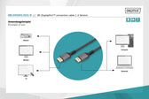 Kabel DisplayPort DIGITUS PREMIUM 8K60Hz UHD DP/DP M/M czarny 1m