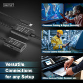Kabel przedłużający aktywny DIGITUS DA-73109, USB 3.2 Gen1, 5Gbps, USB-C - USB-C, 10m