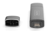 Czytnik kart DIGITUS 3-portowy USB Typ C/ USB 3.0 SuperSpeed SD Micro SD HQ aluminium szary
