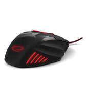 Mysz przewodowa Esperanza MX201 Wolf optyczna Gaming 7D USB czarno-czerwona