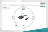 Karta sieciowa DIGITUS przewodowa USB 3.0 Typ C do RJ45 Gigabit Ethernet oraz 1xUSB Typ C z PD 2.0