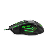 Mysz przewodowa Esperanza MX201 Wolf optyczna Gaming 7D USB czarno-zielona