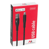 Kabel USB-Lightning Maclean MCE845B MFi Apple (Made for iPhone / iPod / iPad), 2.4A, 1m, czarny