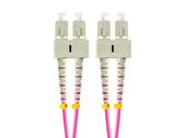 Patchcord światłowodowy Lanberg MM SC/UPC-SC/UPC DUPLEX 3.0mm OM4 50/125 LSZH 5m fioletowy