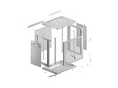 Szafa instalacyjna Rack wisząca 19" 12U 600x450 szara drzwi perforowane Lanberg (flat pack)